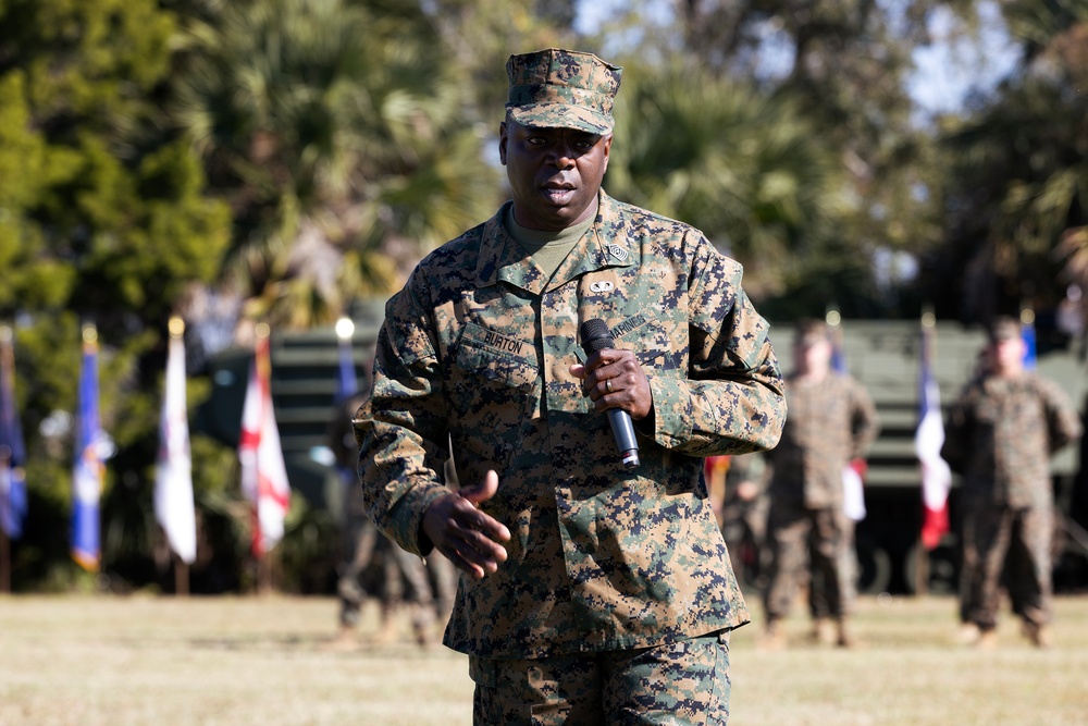 Lumm Retires as Burton Takes Senior Enlisted Role at Blount Island