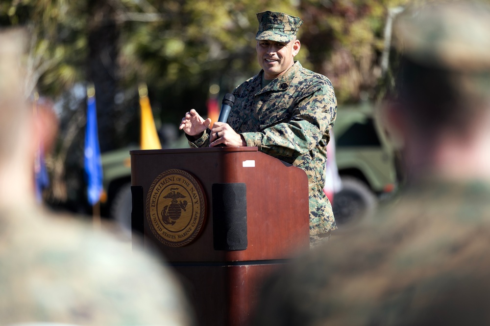 Lumm Retires as Burton Takes Senior Enlisted Role at Blount Island