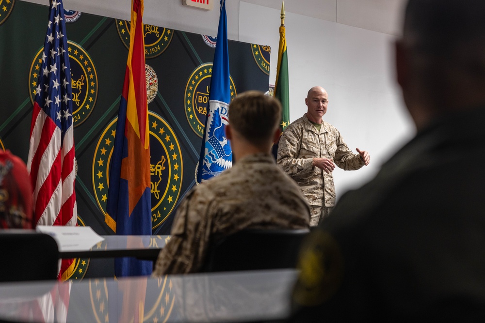 Border Patrol hosts cake cutting ceremony for USMC 250th birthday