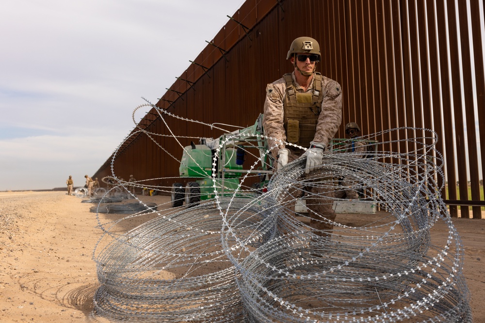 Marines continue barrier reinforcement operations