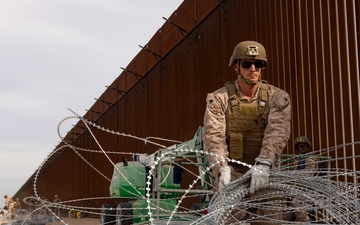 Marines continue barrier reinforcement operations