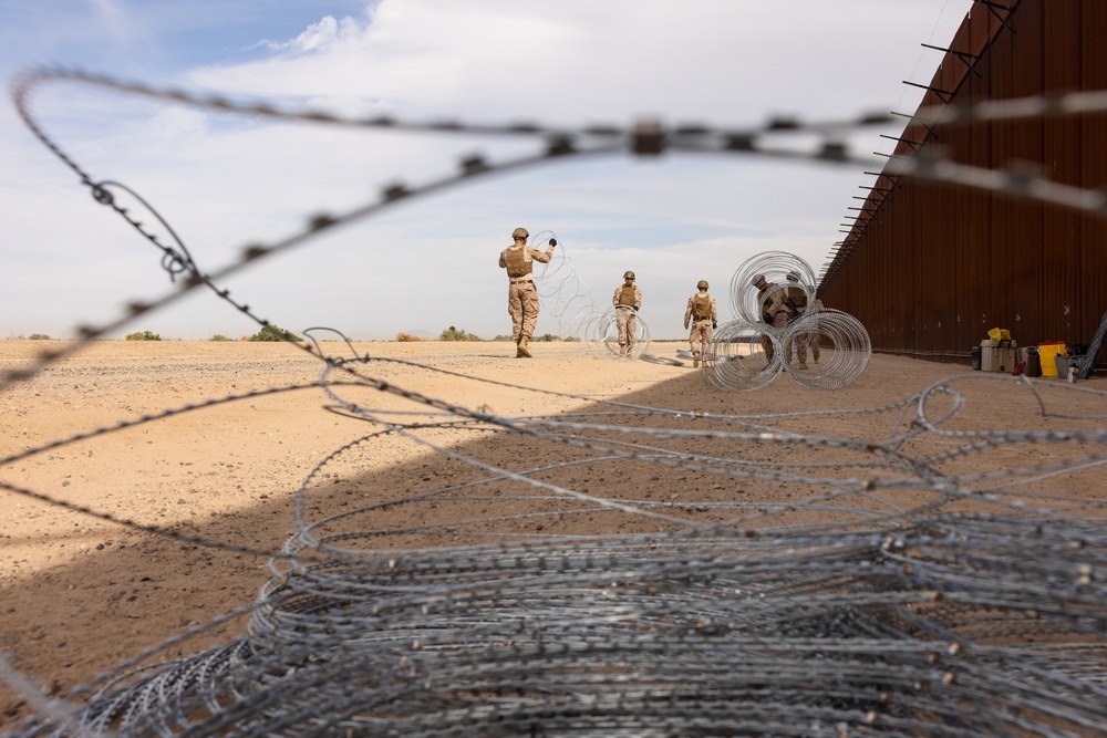 Marines continue barrier reinforcement operations