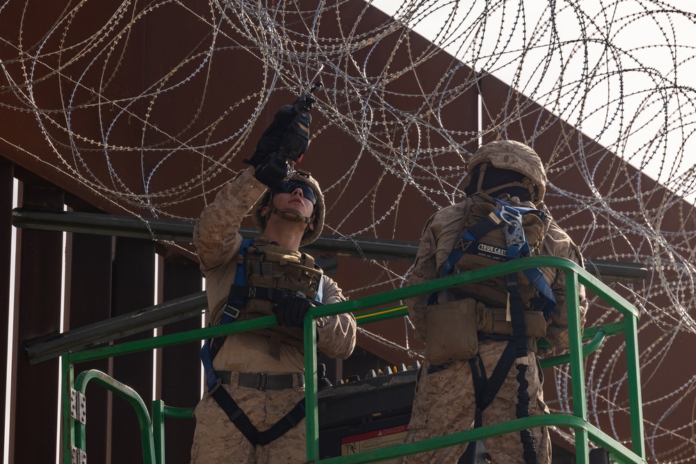 Marines continue barrier reinforcement operations