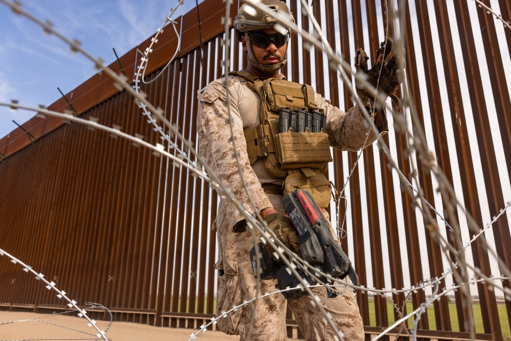 Marines continue barrier reinforcement operations