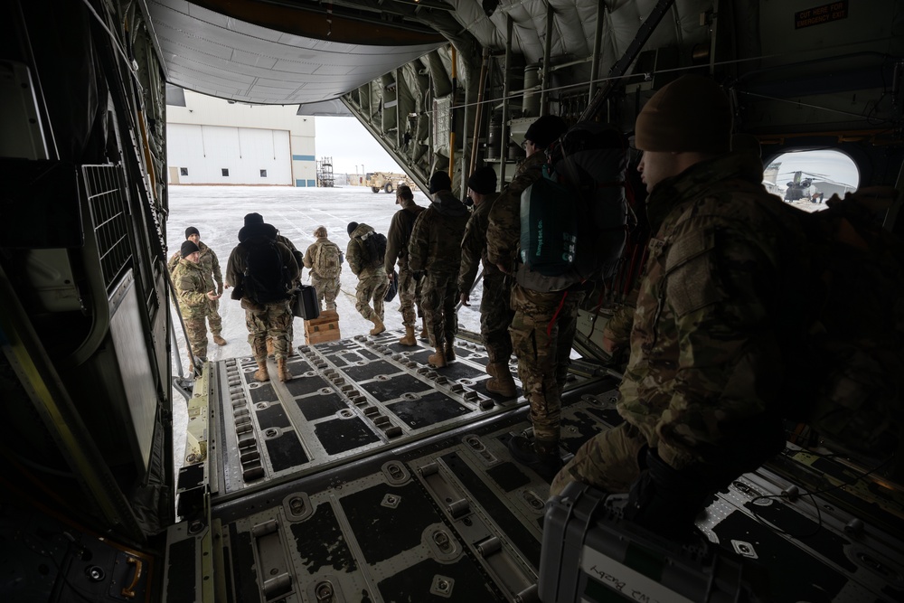 AKANG aviators transport AKOM members, gear, supplies to Bethel during Operation Halong Response