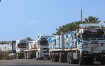 Humanitarian Aid at the Kerem Shalom Crossing Point
