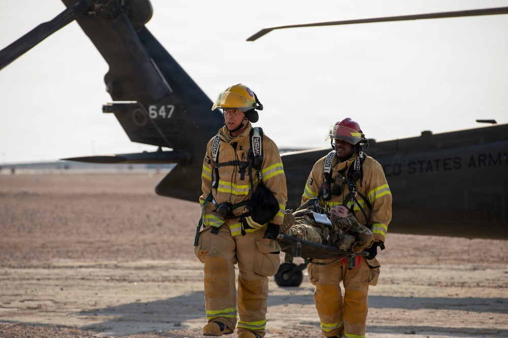 Task Force Shikra Enhances Emergency Preparedness in UH-60 Crash Simulation
