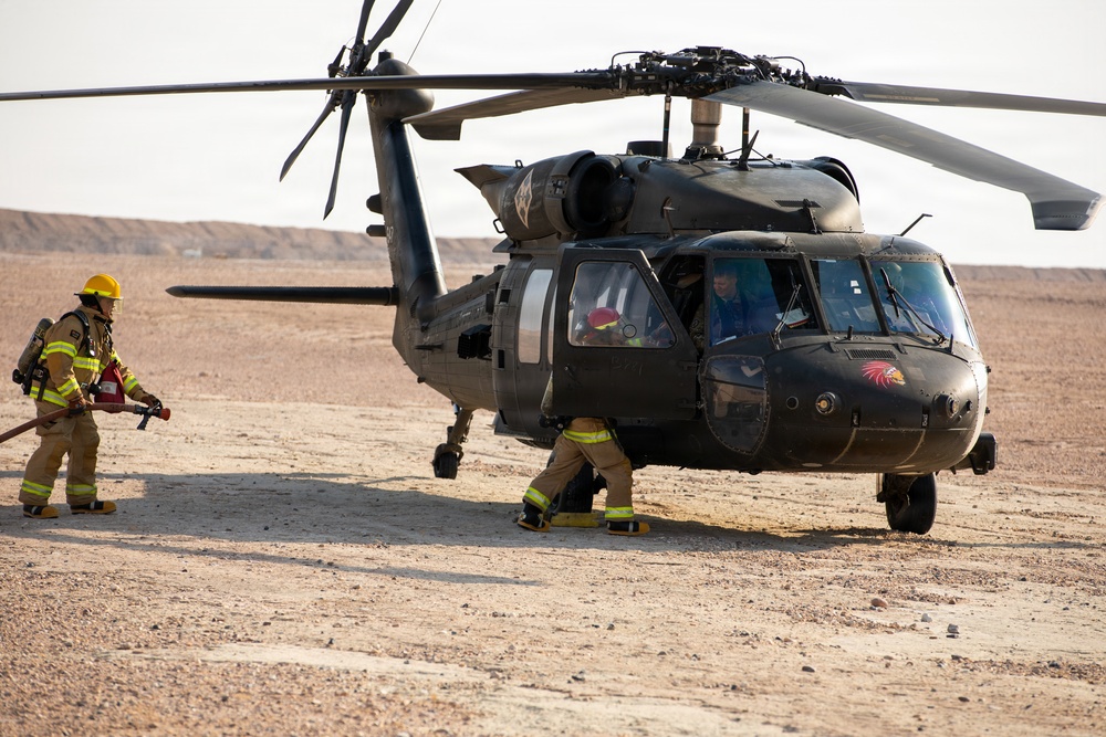 Task Force Shikra Enhances Emergency Preparedness in UH-60 Crash Simulation