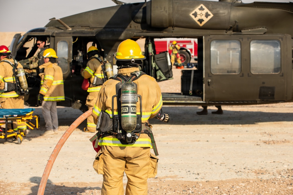 Task Force Shikra Enhances Emergency Preparedness in UH-60 Crash Simulation