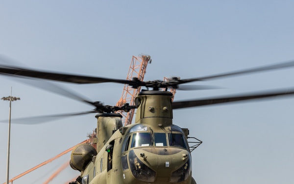 4th Combat Aviation Brigade port operations