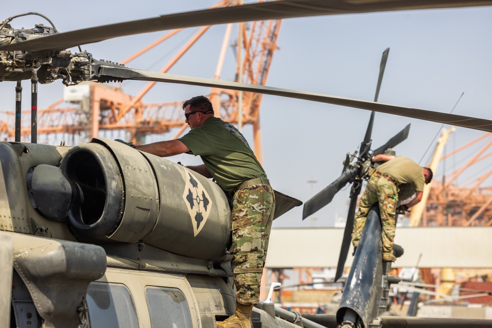 4th Combat Aviation Brigade port operations