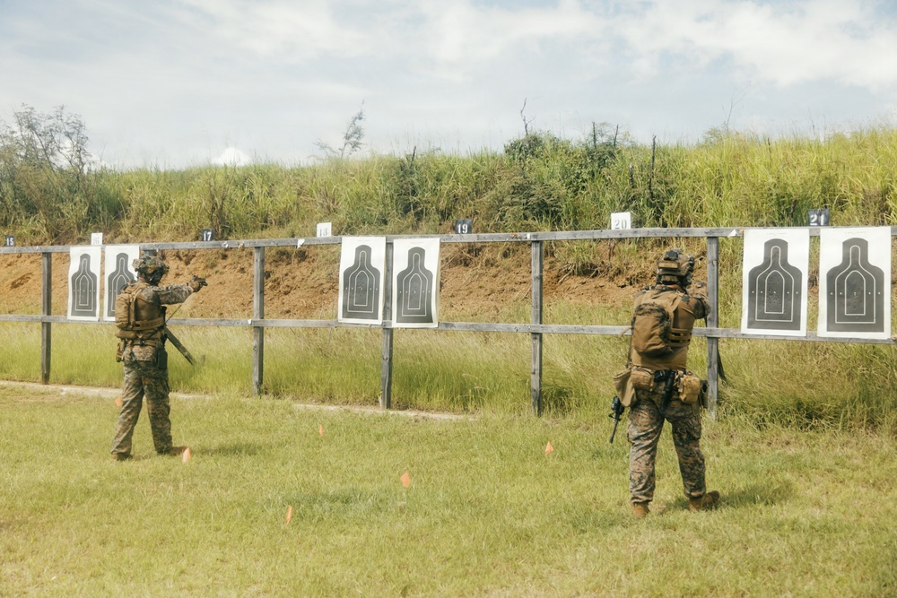 22nd MEU(SOC) | EOD conducts MEU (SOC) pistol qualification range