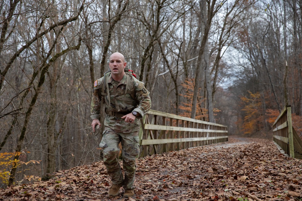 West Virginia National Guard service members participate in Norwegian Foot March