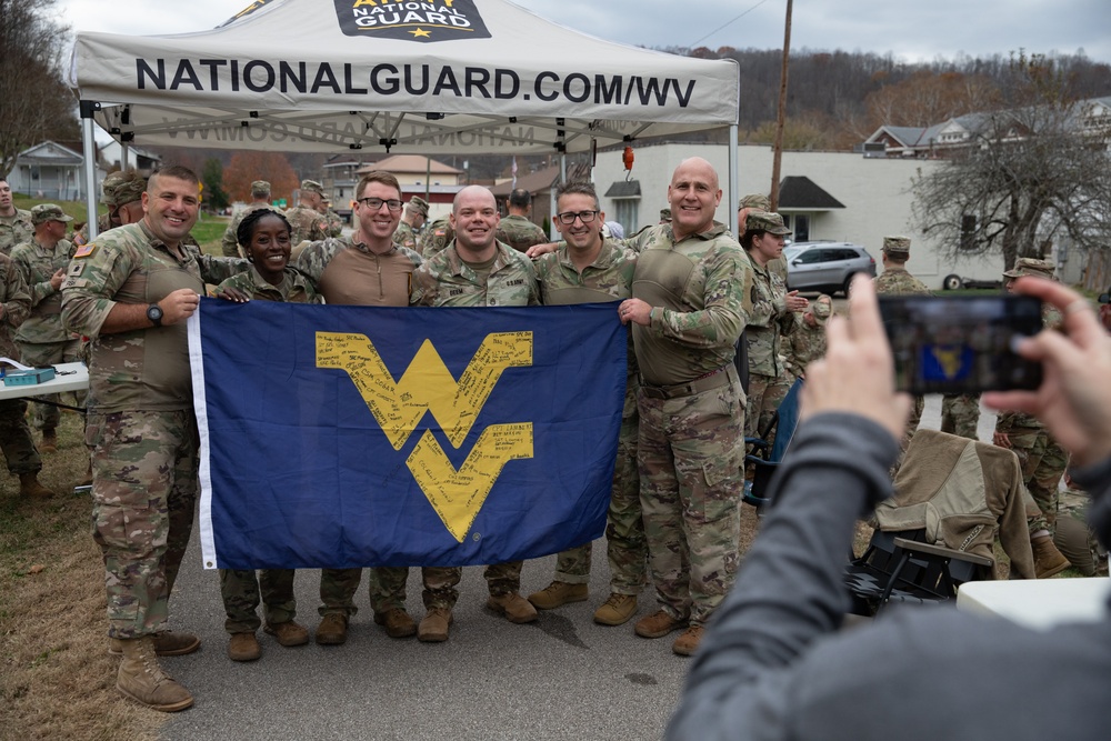 West Virginia National Guard service members participate in Norwegian Foot March