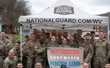 West Virginia National Guard service members participate in Norwegian Foot March