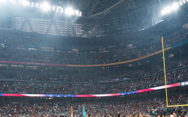 U.S. Military and Family Members Participate in NFL Pre-Game Ceremony