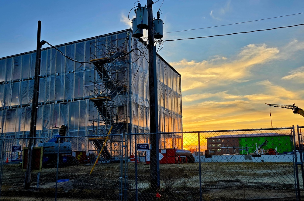 November 2025 construction operations for fiscal year 2024-funded $55.75 million Collective Training Officers Quarters Project at Fort McCoy