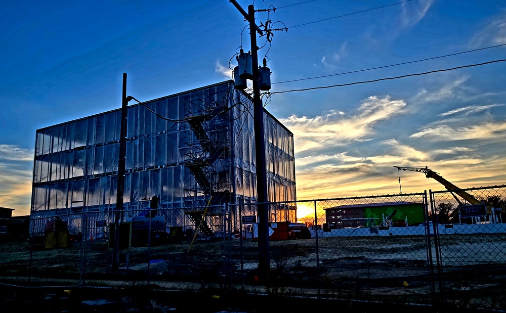 November 2025 construction operations for fiscal year 2024-funded $55.75 million Collective Training Officers Quarters Project at Fort McCoy