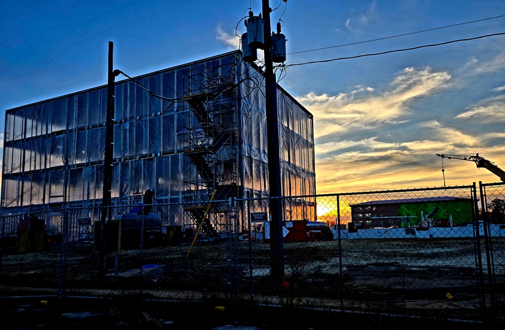 November 2025 construction operations for fiscal year 2024-funded $55.75 million Collective Training Officers Quarters Project at Fort McCoy