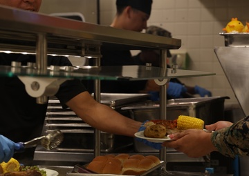 III Marine Expeditionary Force Support Battalion serves 250th Marine Corps birthday meal