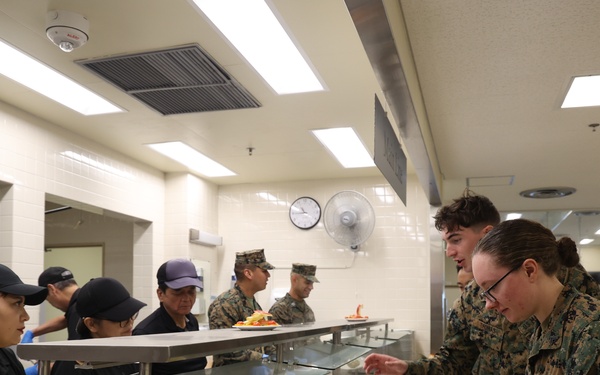 III Marine Expeditionary Force Support Battalion serves 250th Marine Corps birthday meal