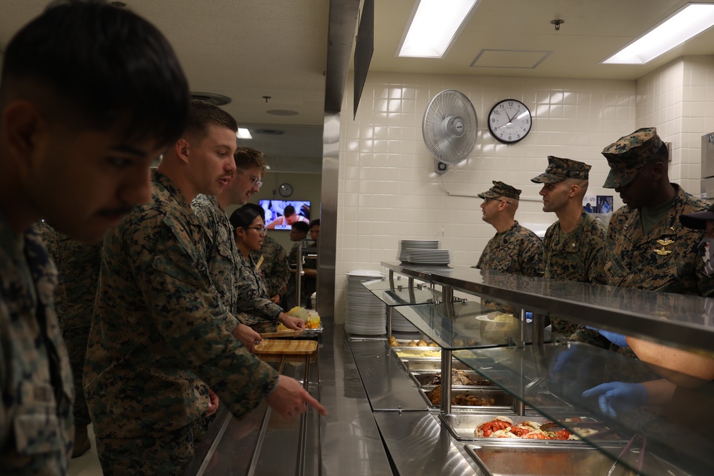 III Marine Expeditionary Force Support Battalion serves 250th Marine Corps birthday meal