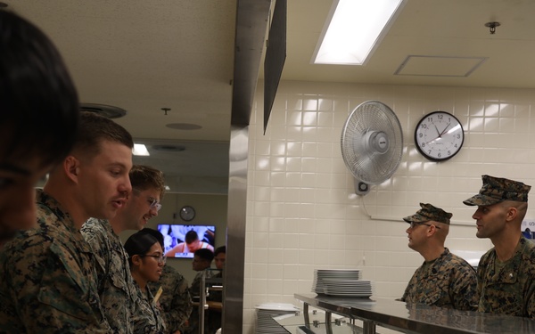 III Marine Expeditionary Force Support Battalion serves 250th Marine Corps birthday meal