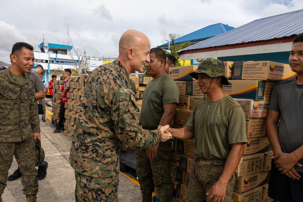 Philippine SecDef Teodoro, US Ambassador Carlson Visit Service Members During Foreign Disaster Relief Operations