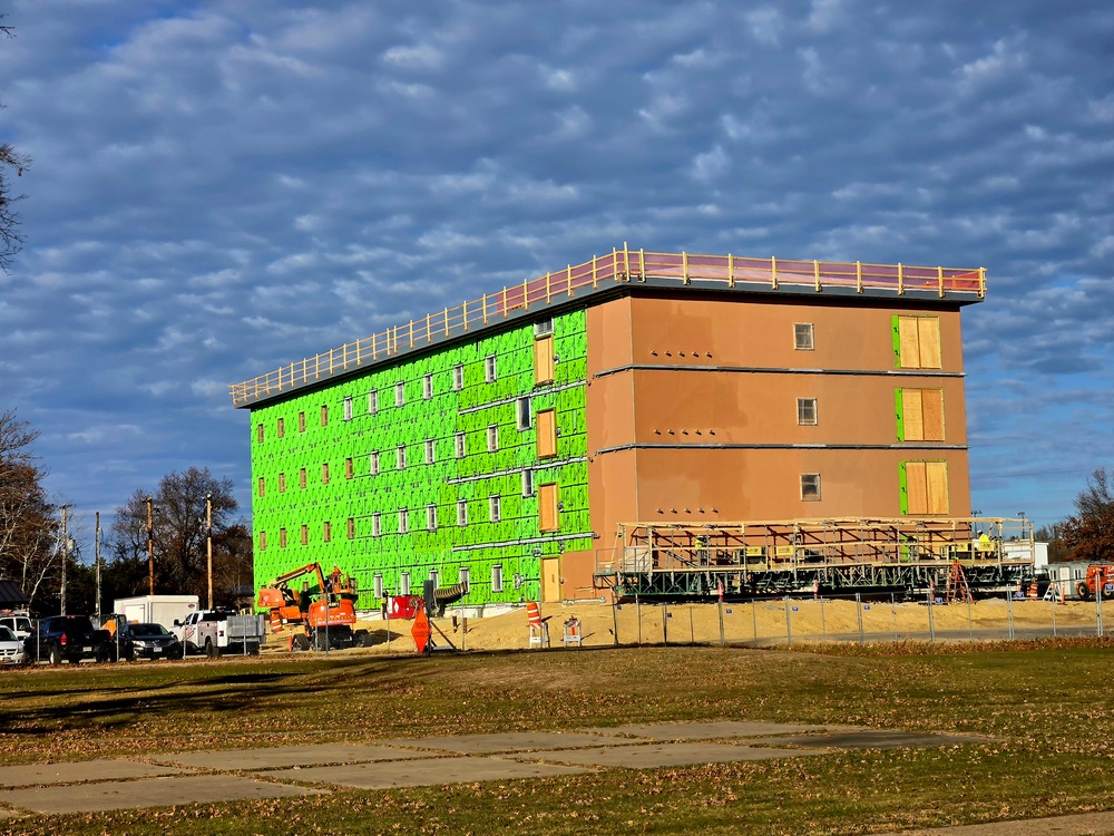 November 2025 construction operations for $55.75 million Collective Training Officers Quarters Project at Fort McCoy