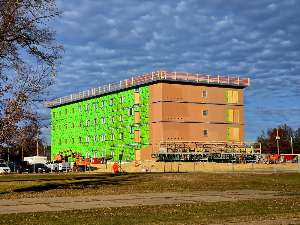 November 2025 construction operations for $55.75 million Collective Training Officers Quarters Project at Fort McCoy