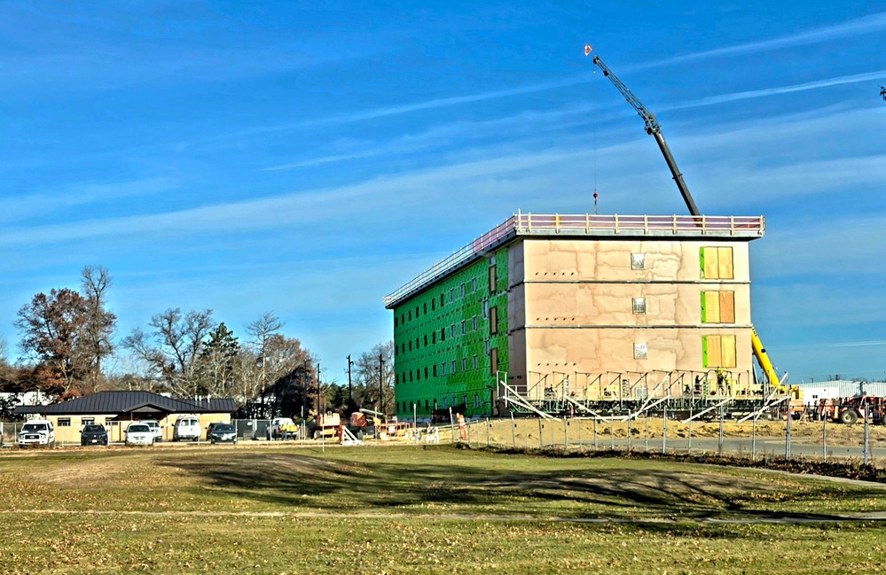 November 2025 construction operations for $55.75 million Collective Training Officers Quarters Project at Fort McCoy