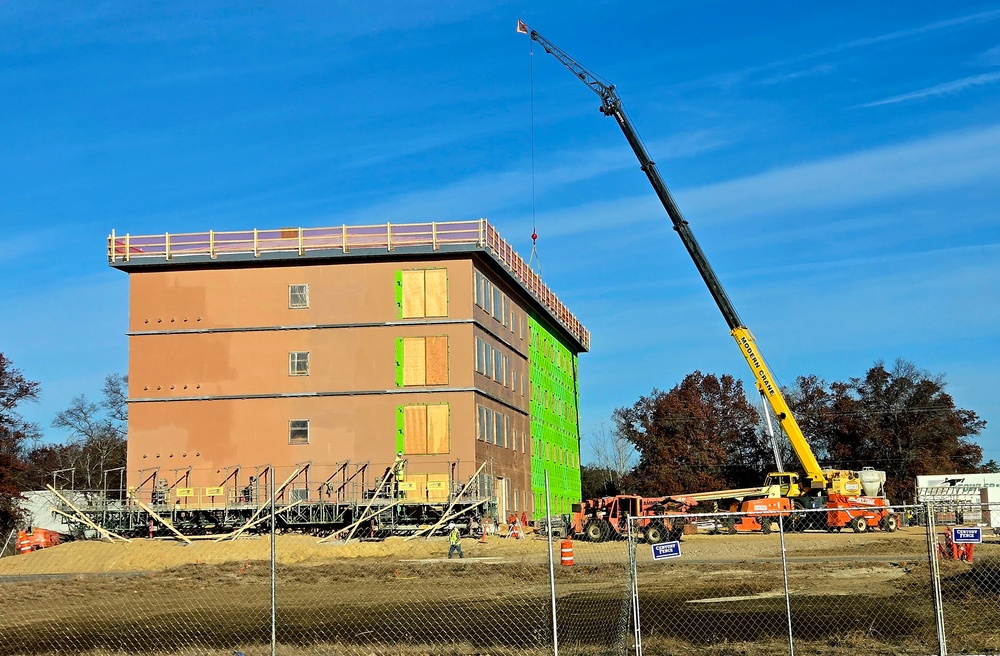 November 2025 construction operations for $55.75 million Collective Training Officers Quarters Project at Fort McCoy