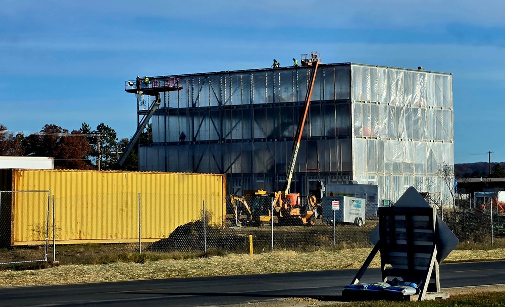 November 2025 construction operations for $55.75 million Collective Training Officers Quarters Project at Fort McCoy