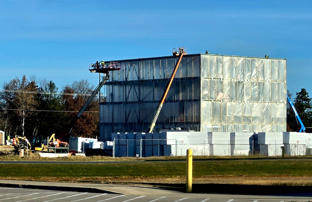 November 2025 construction operations for $55.75 million Collective Training Officers Quarters Project at Fort McCoy