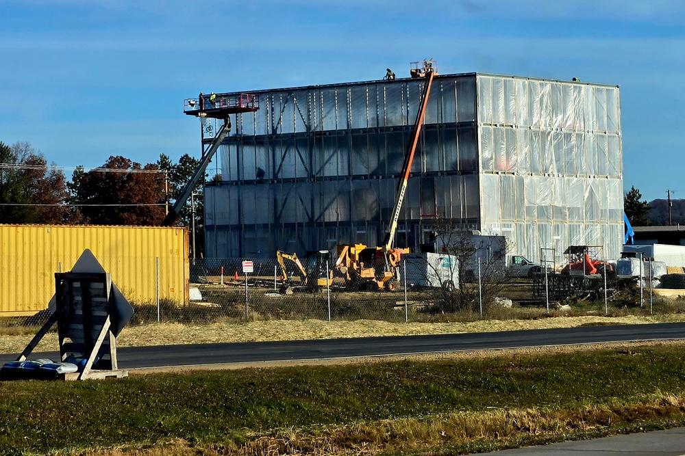 November 2025 construction operations for $55.75 million Collective Training Officers Quarters Project at Fort McCoy
