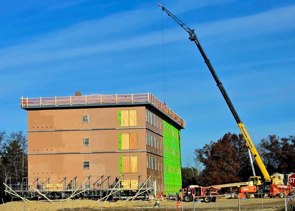 November 2025 construction operations for $55.75 million Collective Training Officers Quarters Project at Fort McCoy