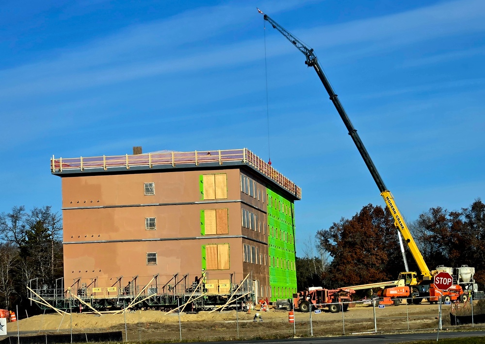 November 2025 construction operations for $55.75 million Collective Training Officers Quarters Project at Fort McCoy