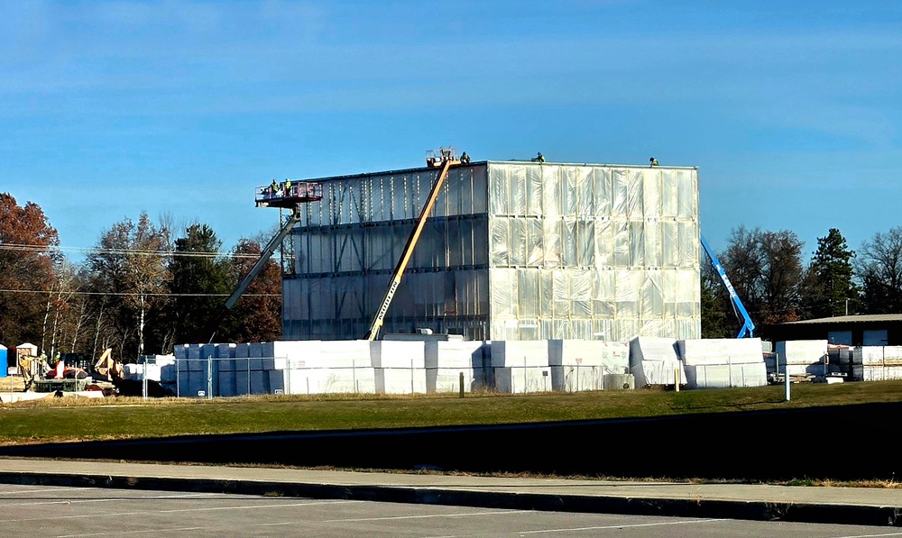 November 2025 construction operations for $55.75 million Collective Training Officers Quarters Project at Fort McCoy
