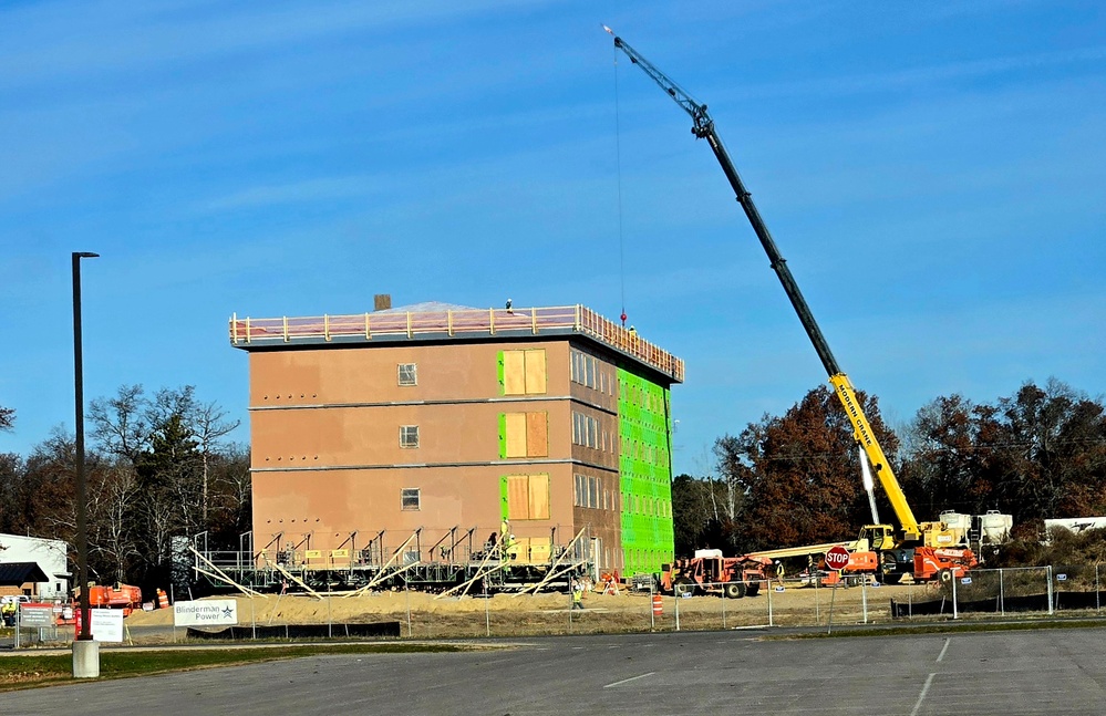 November 2025 construction operations for $55.75 million Collective Training Officers Quarters Project at Fort McCoy