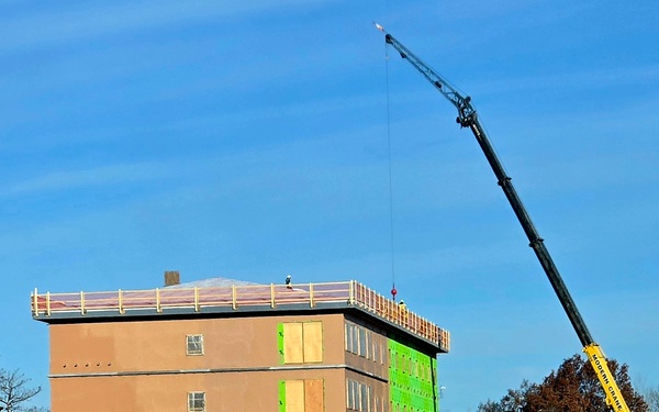 November 2025 construction operations for $55.75 million Collective Training Officers Quarters Project at Fort McCoy