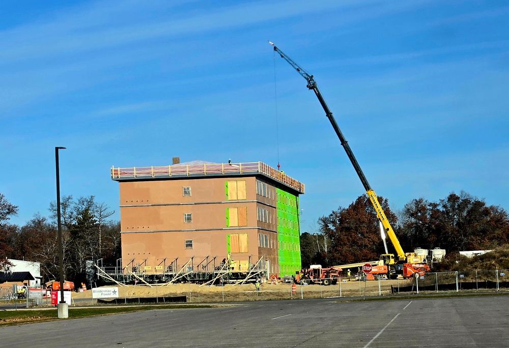 November 2025 construction operations for $55.75 million Collective Training Officers Quarters Project at Fort McCoy