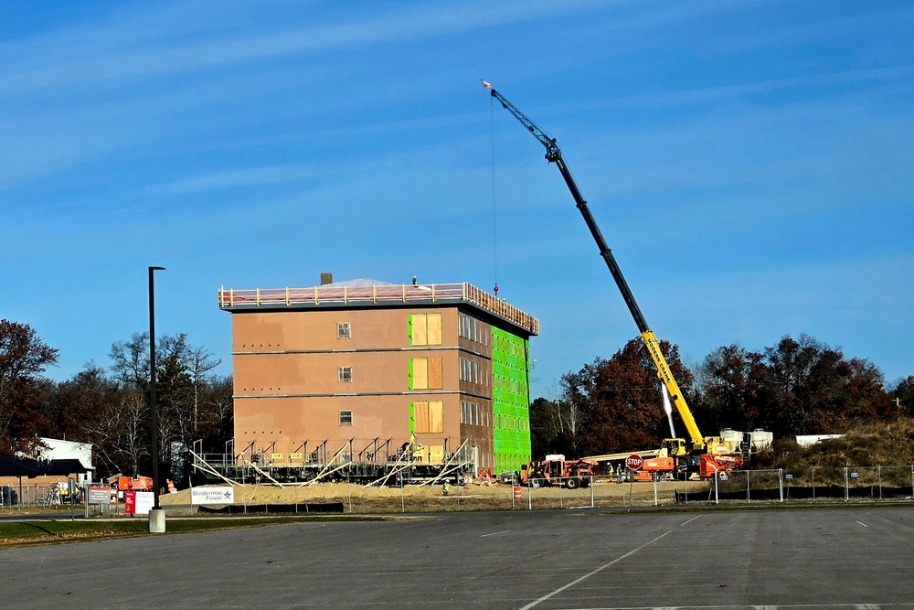 November 2025 construction operations for $55.75 million Collective Training Officers Quarters Project at Fort McCoy
