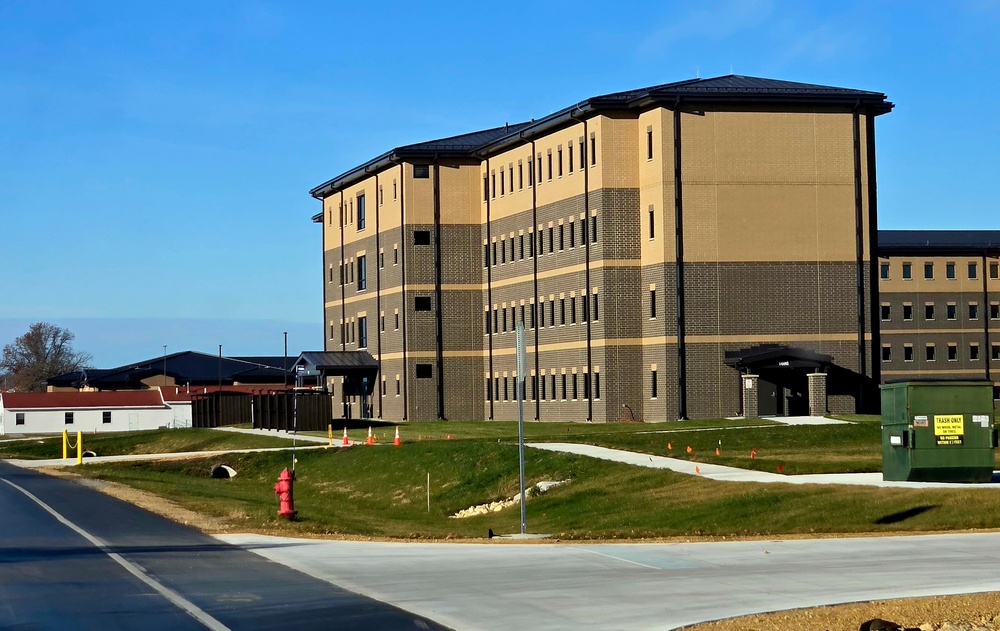 November 2025 construction ops for South Barracks Project at Fort McCoy