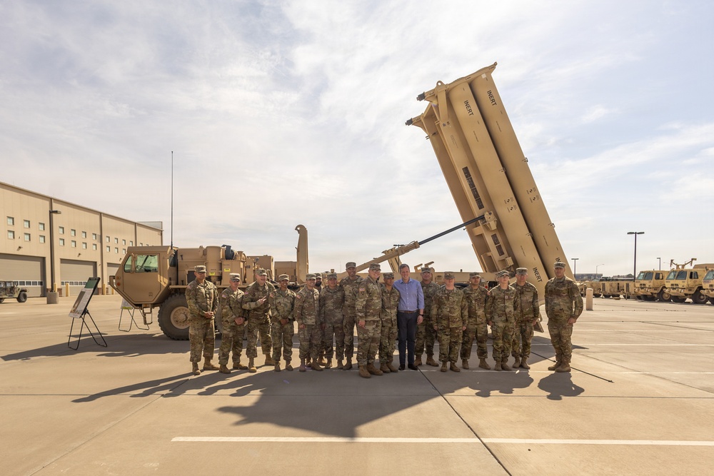 Secretary of the Army Visits Alpha Battery, 4th Air Defense Artillery Regiment for Terminal High Altitude Area Defense System Overview at Fort Bliss