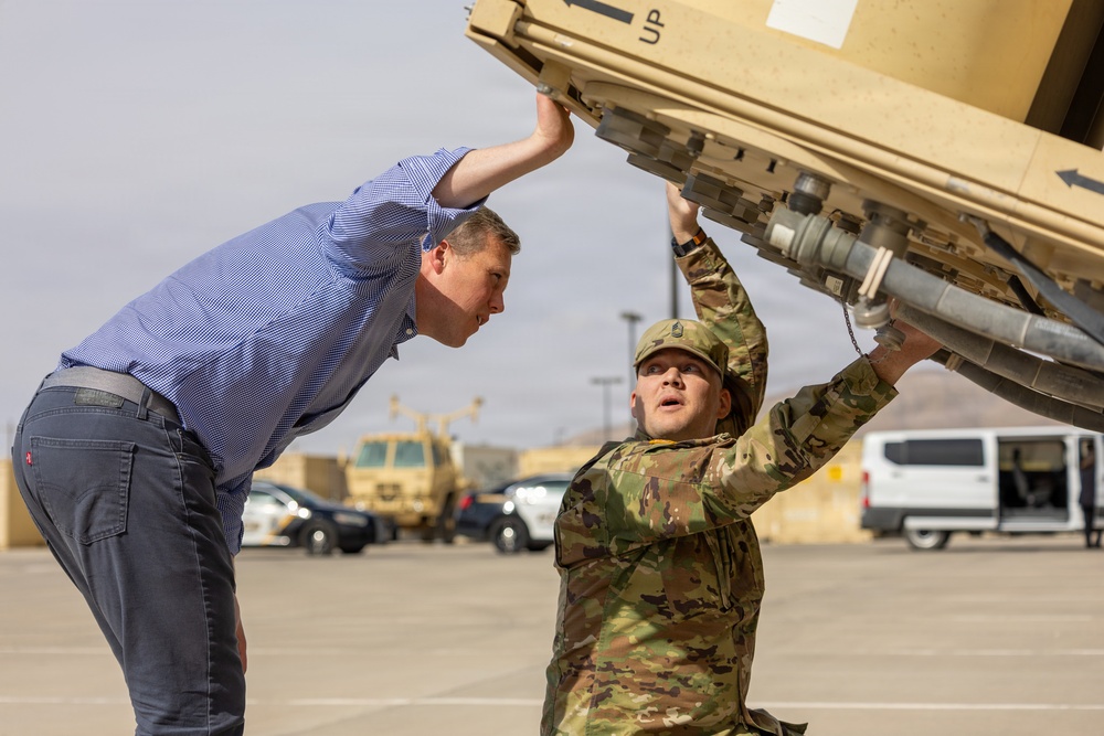 Secretary of the Army Visits Alpha Battery, 4th Air Defense Artillery Regiment for Terminal High Altitude Area Defense System Overview at Fort Bliss
