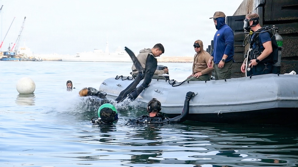 U.S. Navy Seabees Build Underwater Readiness with Moroccan Partners