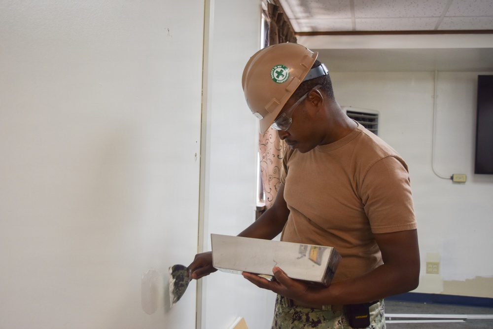 NMCB 4 Seabees Rennovate Office Spaces, Osan, South Korea