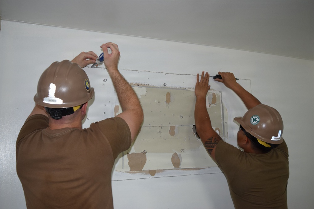 NMCB 4 Seabees Rennovate Office Spaces, Osan, South Korea