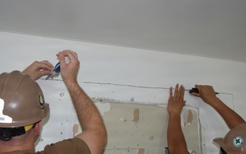 NMCB 4 Seabees Rennovate Office Spaces, Osan, South Korea