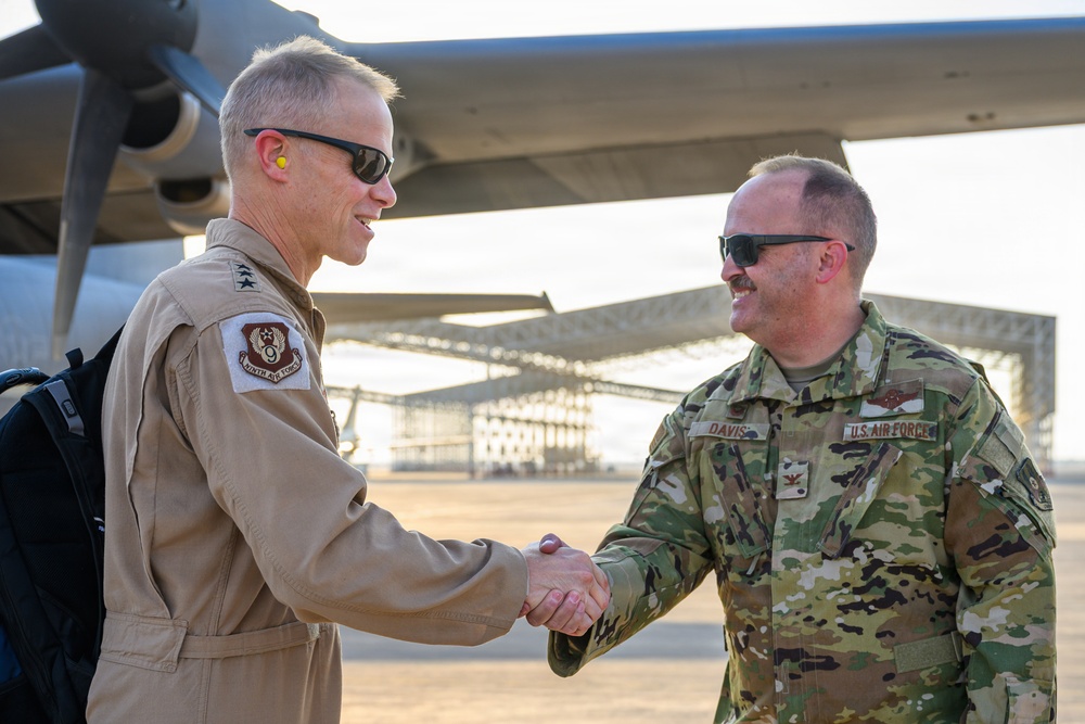 Ninth Air Force Commander and Command Chief meet with 378th Airmen